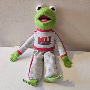 Vintage 1980's Kermit the Frog Muppet University Plush Toy